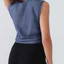 Women's Workout Tank Tops 2025 Summer Yoga Shirts Athletic Top Gym/Running Cropped Tank Tops (Blue, XL)