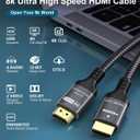 Certified 10K 8K HDMI 2.1 Cable 10 FT, 48Gbps Ultra High Speed HDMI Cord Ethernet CEC 4K 240Hz 165Hz 144Hz 120Hz 8K 60Hz eARC Netflix HDCP2.3 HDR10+ PC Laptop RTX5090 TV Monitor Projector X-box PS5