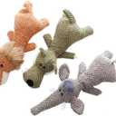 Dog Plush Toy Soft Chew Toy for Dog Cute Durable Dog Toy Stuffed Animal Dog Plush Toy Puppy Pet Mutt Toy Plush Dog Chew Toy Suitable for Large, Medium and Small Dogs 3PCS