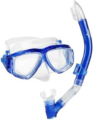Speedo Unisex-Adult Swim Snorkel Dive Mask Anti-Fog with Nose Cover Adventure Series, One Size