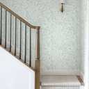 Boho Peel and Stick Wallpaper Green/White Leaf Contact Paper 17.3inx197in Removable Self Adhesive Bedroom Cabinet Wall Decor Vinyl Roll