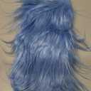 Faux Fur Fabric Squares, 10'' x 10'' Fuzzy Fabric with Scissors, Sky Blue