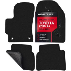 Floor Mats for Toyota Corolla 2020 2021 2022 2023 2024 2025 2026 - Custom 3D Fit - 1st and 2nd Row Set - Rubber Anti-Slip Backing - Heavy Duty 22oz Carpet Mat - All Weather Car Liner Floormats