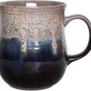 Bosmarlin Large Ceramic Coffee Mug, Big Tea Cup for Office and Home, 21 Oz, Dishwasher and Microwave Safe, 1 PCS (Gray)