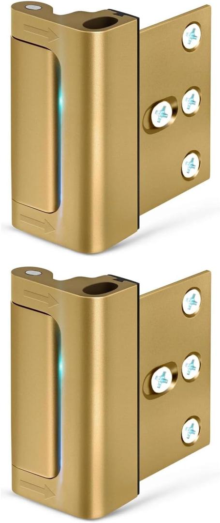Home Security Door Reinforcement Lock Heavy-Duty Metal Door Lock for Front Door, Childproof Safety Latch for Kids Safety, Extra Flip Top Lock Withstands 800 lbs, Interior Deadbolt Guard Home Safety