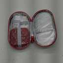 Kitgo Pill Organizer,First Aid Kit Waterproof Medicine Bag,Pill Carrier with Cutter for Home Storage Travel (White & Red)