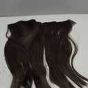 REECHO 20" Straight Long 4 PCS Set Thick Clip in on Synthetic Hair Extensions Dark Brown with Little Reddish