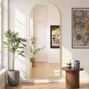 Mirror Full Length 64"x21", Arched Full Body Floor Mirrors with Stand | Shatterproof Glass, Aluminum Alloy Frame, Free Standing, Wall Mounted or Leaning for Bedroom Living Room Entryway