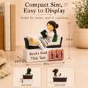 Books Read This Year Counter, Book Lovers Gifts for Women Readers, Bookish Gifts for Bookworms, Reading Tracker with Number Tiles, Bookshelf Decor, Book Accessories for Reading Lovers
