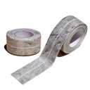Grey Marble Pattern Caulk Strip Tape, Self-Adhesive Sealing Tape for Bathroom Toilet Base, 2-Roll Pack