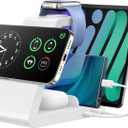 Charging Station for iPhone,5 in 1 Wireless Charger Stand Dock for Apple: Mag-Safe Charging Station for Multiple Devices Apple iPhone 17 16 15 14 13 12 Pro Max Plus Apple Watch iWatch Magnetic (White)