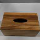 ALELION Rectangular Tissue Box Cover for 120, 160 Count Box - Acacia Wood Rectangle Tissue Box Holder - Decorative Facial Cube Tissue Box Cover for Tabletop Night Stands Bathroom Office