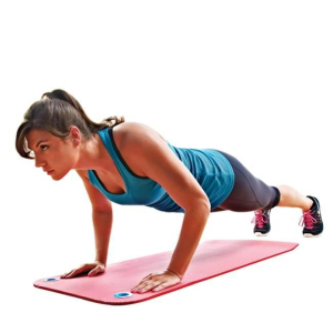 SPRI Hanging Exercise Mat, Fitness & Yoga Mat for Group Fitness Classes, Commercial Grade Quality with Reinforced Holes (56" L x 23" W x 5/8" (Black))