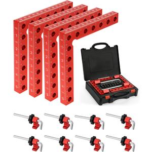 Corner Clamps for Woodworking, 4-Pack 90 Degree 5.5"x5.5" Clamping Squares for Right Angle Positioning, Woodworking Square Clamp Tools for Cabinet, Picture Frame, Box, Drawers