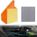 Engine and Cabin Air Filter Compatible With Chrysler Dodge Volkswagen Vehicle Town & Country 2011-2016, Grand Caravan 2011-2020, C/V 2012-2015, Routan2011-2014 3.6L Replace# CA11050 CF10743 4861737AA