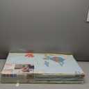 Nuby Reversible Baby Floor Mat - Foldable and Lightweight Foam Infant Play Mat - 77" x 58" - Easy Storage and Travel - Hot Air Balloons/Stripes