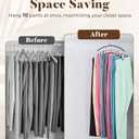 HOUSE DAY Legging Organizer for Closet, Metal Yoga Pants Hanger 2 Pack w/10 Clips Holds 20 Leggings, Space Saving Hanger Closet Organizers and Storage, Clips Hanger for Pants, Skirts, Hats, Black