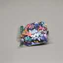 Pinup Fashion High Waisted Swim Skirt - Women Drawstring Ruched Bathing Suit Bottoms with Built-in Brief (Large, Colorful Floral)