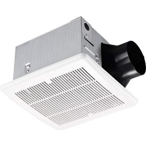 Tech Drive Bathroom fan 110 CFM, 1.2Sone No Attic access Needed Installation,Very Quiet Bath Ventilation and Exhaust Fan, Ceiling Mounted Fan,White Plastic Grille