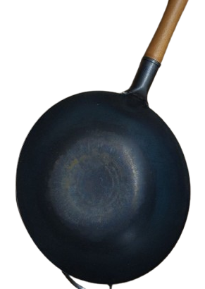 Steel flat bottom wok