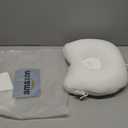 Baby Head Pillow for Newborn, Soft Infant Head Support, Breathable Ergonomic Baby Neck Support for Car Seat, Stroller & Bassinet, White