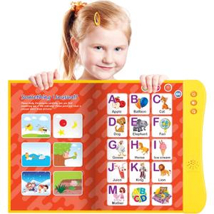 ABC Learning For Toddlers Sound Book, Ideal for Learning & Education Toys, Speech Therapy Toys, Preschool Learning Toys, 8 Page Toddler Activity Book Learning Alphabets, Animal, Speak and Spell & More