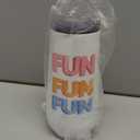 Slant Collections Stainless Steel Champagne Drink Tumbler, 12-Ounce, Fun Fun Fun
