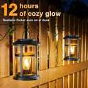 Otdair 4 Pack Solar Lanterns Outdoor Waterproof, Upgraded Warm White Hanging Solar Lights for Outside, Solar Powered Lantern for Patio Yard Garden Porch Decor, Gift for Mom Housewarming