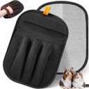 Pet Hair Removal Glove for Cats & Dogs, Upgraded Five-Finger Electrostatic Pet Hair Glove, Reusable Magic Brush Pet Hair Remover Tool for Laundry, Couch, Carpet, Car Seat (Black)
