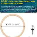AR-PRO 8 3/8" Pool Light Lens Gasket - Exact Replacements for Pentair Part Numbers 79101600Z and 79104800 - Works with Pentair IntelliBrite, AmerLite, and SAM Amerlite LightsSet of 3