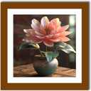 Betionol Diamond Painting Frames, Display 12x12in/30x30cm Diamond Painting Pictures or Photos, Brown Natural Solid Wood Picture Frame with Acrylic Protection Glass, Back Mat And Hanging Kit