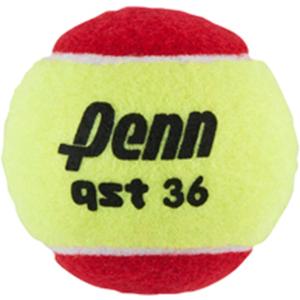 Penn QST 36 Tennis Balls - Youth Felt Red Tennis Balls for Beginners, 12 Ball Polybag