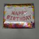 Rose Gold Happy Birthday Balloon Banner Personalized Name 16 Inch Foil happy birthday balloons letters with A-Z set and extra letters Birthday Party Decorations Happy happy birthday balloon