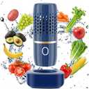 Fruit and Vegetable Cleaner Machine with OH-ion Purification Technology Portable Electric Ultrasonic Produce Washer Cleaning Device, Waterproof Automatic Food Purifier for Washing Veggie and Fruits