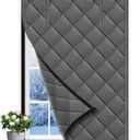 2 Pack Window Insulation for Winter, Fit Max Size 24''X36'', Durable Oxford Fabric and Cotton Filling Window Curtains for Warm Winter, Gray