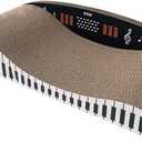 DEKU Premium Corrugated Cat Scratching Pads, Recyclable Durable Sofa Scratchers & Lounger - Interactive Play for Indoor Cats (Piano-24in)