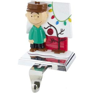 Kurt Adler 5-Inch Peanuts Charlie Brown with Doghouse Stocking Holder
