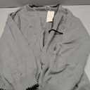 EVALESS Womens Cardigan Sweaters Trendy V Neck Long Sleeve Open Front Bow Tie Knit Chunky Lightweight Cardigans Fall Winter Outerwear Coats (Gray, XXL)