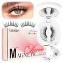 LASHVIEW Upgrade Magnetic Eyelashes with Applicator - Reusable Soft Magnetic Eyelashes for Natural Look - No Glue Needed - Easy to Wear and Remove (A03)