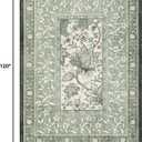 GarveeHome Provence 8x10 Area Rugs for Living Room, Botanical Grove Sage Green Cottagecore Washable Rug for Bedroom Dining Nursery Low-Pile Vintage Large Carpet