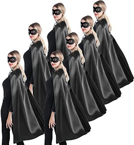 Kidsfere Superhero Capes and Masks for Teenagers Adults Men Women Team Building Dress Up Party Cape Halloween Costume 5 Pack