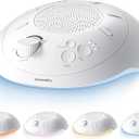 Homedics Sleep Better Portable Sound Machine, Night Light,12 Soothing Sounds Including White Noise, Rain, and Thunderstorm, Ultra-Portable Design, Auto-Off Timer, Ideal for Travel & Baby Sleep