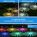 Solar Pathway Lights 6 Pack, Outdoor Solar Lights Waterproof Warm White & Multicolor Changing Solar Garden Lights for Walkway Yard Driveway Lawn