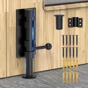 Slide Bolt Gate Latch Hardware, Barrel Bolt Latch, 6.3 Inch Heavy Duty Solid 304 Stainless Steel Black Finish Lock for Wooden Fence/Shed/Yard/Barn Door/Interior and Outdoor (Black)