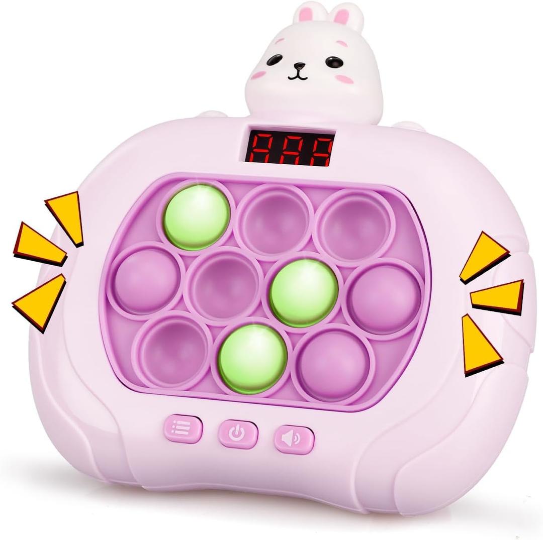 Blackma Fast Push Pop Game - Light Up Fidget Toy for Kids, Handheld Sensory Puzzle Game, Christmas & Birthday Gifts for 3-12 Year Old Boys & Girls (Rabbit)