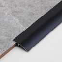 Gaahing Aluminum Floor Transition Threshold Strip, Bridge The Height Gap Between 0.2 to 0.5 inches for Doorway Ramp Tiles Laminate Planks (35.4in x 1.7in, Matte Black)