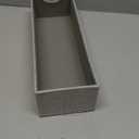 Household Essentials Grey 725-1 Deep Drawer Organizer Box for Storage | 12 in x 4 in x 3.13, Silver