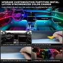 Dreamcolor Acrylic Interior Car LED Strip Light with Wireless APP, RGB 18 in 1 with 175 inches 612 LEDs Fiber Optic Strip Lights for Car, Dual Zone Music Sync Neon Car Ambient Lighting Kits