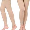 Compression Stockings for Women & Men, 2 Pairs 15-20mmHg Thigh High Compression Socks for Varicose Veins, Swelling, Pregnant (Small)
