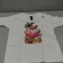 Women's Girls Pink Flamingo Beach Palm Tree Cute Flamingo T-Shirt XS